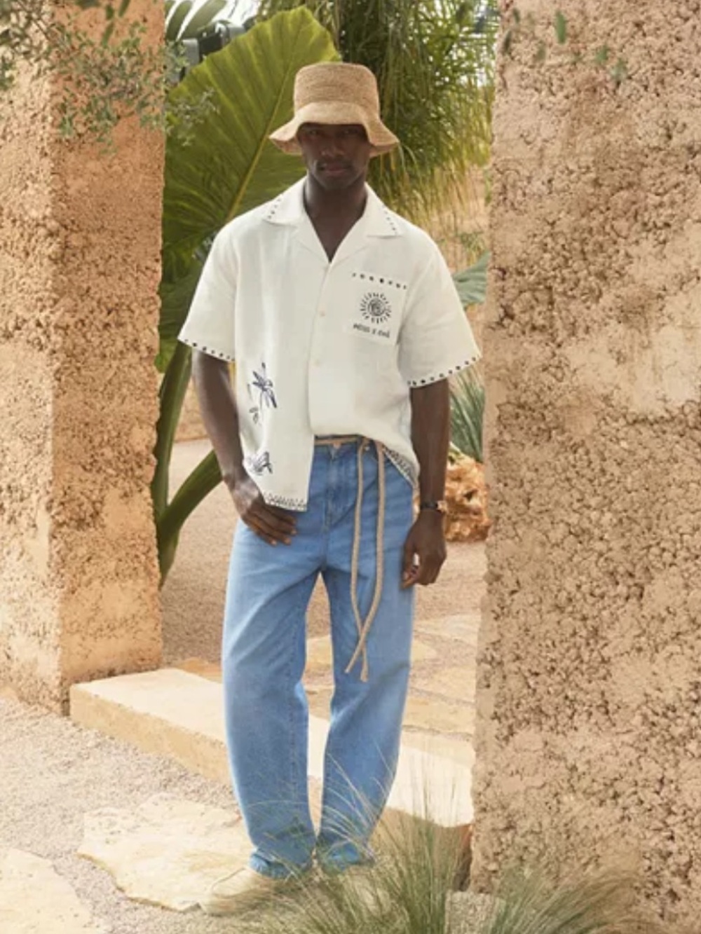Reiss x Che Linen & Cotton White Vacay Shirt